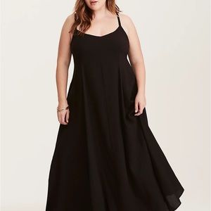Black Torrid Maxi Dress V Neck
